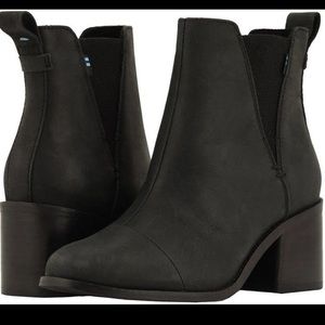 TOMS Black Leather Esme Boots